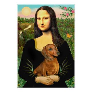Dachshund (brown1)   Mona Lisa Posters