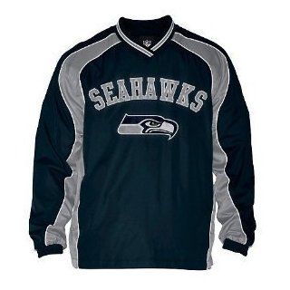 NFL Seattle Seahawks Slotback Pullover Colorblock Jacket Medium  Sports Fan Outerwear Jackets  Sports & Outdoors
