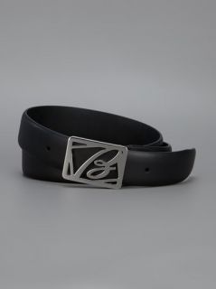 Brioni Logo Leather Belt