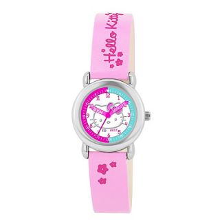 Hello Kitty Kids light pink strap time teacher analogue watch