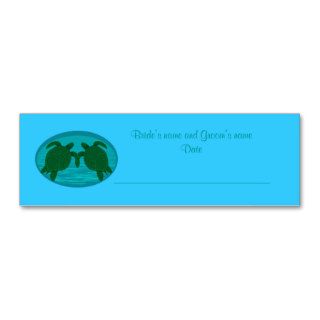 Wedding Green Sea Turtles Place Cards Business Cards