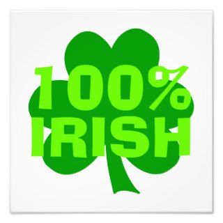 100% Irish Shamrock Art Photo