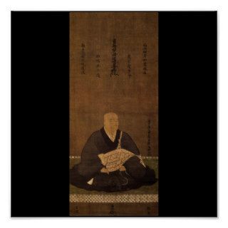 Priest Nisshin c. 1400's by Kano Masanobu Poster