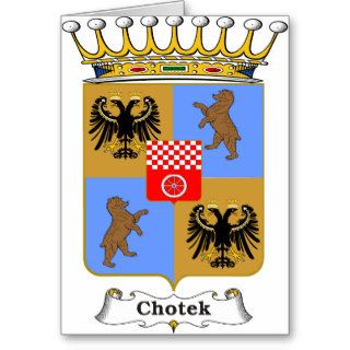 Chotek Family Hungarian Coat of Arms Cards