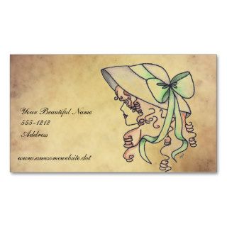 Vintage Elegant Lady in Hat Business Cards