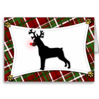Min Pin Reindeer Christmas Card