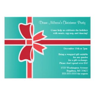 Wrapped Christmas Party Gift Invitations