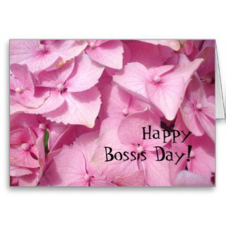 Happy Boss's Day Hydrangea Blooms Greeting card