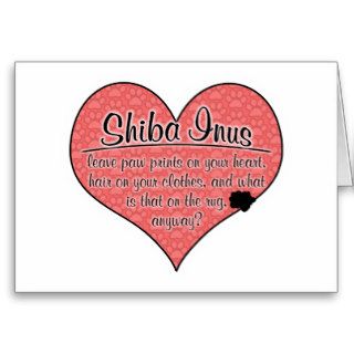Shiba Inu Paw Prints Dog Humor Card