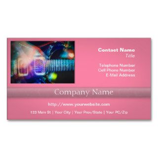 Blazing Electric Guitar Business Card Template