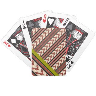 Vintage Tribal Geometric Pattern Graphic Design Bicycle Playing Cards