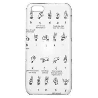 American Sign Language Alphabet and Numbers iPhone 5C Case