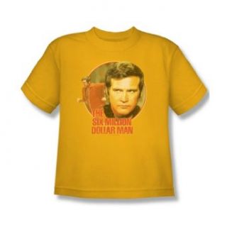 The Six Million Dollar Man   Run Faster Youth T Shirt In Gold Clothing