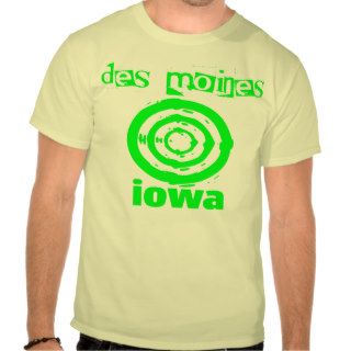 iowa des moines green t shirt