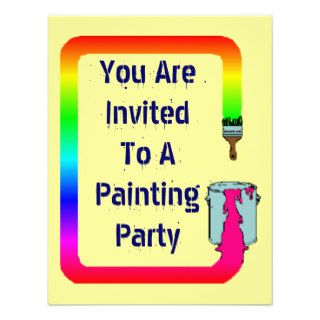 PAINTING PARTY SHOWER OR HOUSEWARMING INVITATION