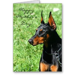Happy Mother's Day Doberman greeting card
