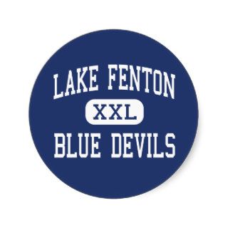 Lake Fenton   Blue Devils   High   Linden Michigan Stickers