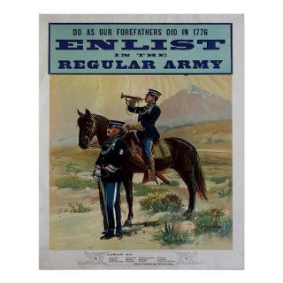 Enlist in the Regular Army Posters