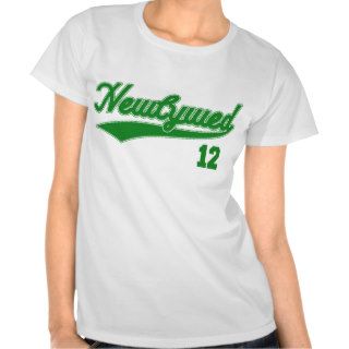 Newlywed 12 (Baseball Script Green) Tshirt