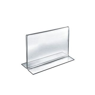 8 x 10 Horizontal Double Sided Stand Up Acrylic Sign Holder, Clear  Make More Happen at