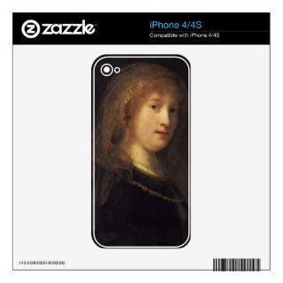 Saskia van Uylenburgh, c.1634 1640 (oil on panel) iPhone 4S Skin