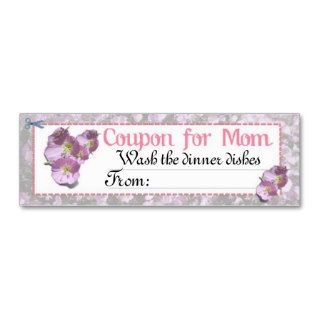 Chore Coupon for Mom Business Cards