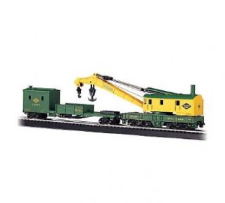 Bachmann Trains Reading (Green and Yellow) Boom Crane and Tender Toys & Games