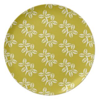 CHIC PLATE_  191 YELLOW/WHITE FLOWER PODS DINNER PLATES