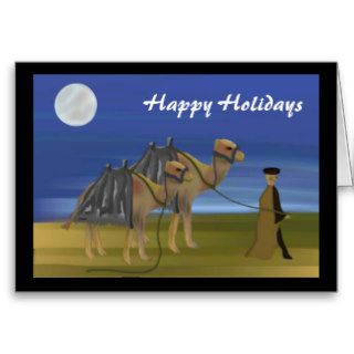 Camel Caravan Holiday Wishes Cards