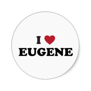 I Love Eugene Oregon Stickers