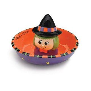 Whimsical Halloween Witch Chip And Dip Set Adorable Holiday Party Decor Kitchen & Dining