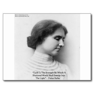 Helen Keller "Faith/Strength" Wisdom Quote Gifts Postcard
