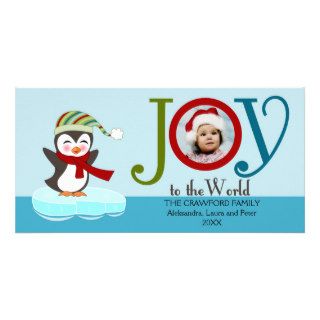 Joyful Christmas Penguin Photo Cards