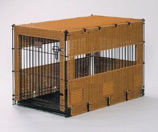 MidWest Bay Isle Rattan Dog Crate 42L  Pet Kennels  Kitchen & Dining