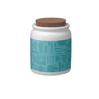 Teal Kitchen Ware Jar Candy Jars
