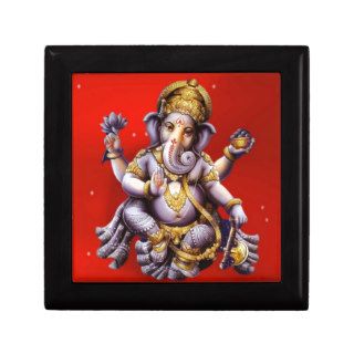 Deidad hindú del elefante de Ganesh Ganesha Ganapa Cajas De Joyas de