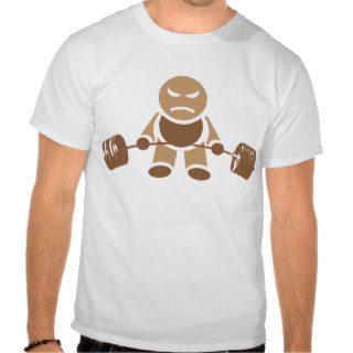 Iron Boy Bodybuilding   Deadlift   Brown T Shirt