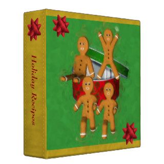 Gingerbread Men Cookies Holiday Recipes Binder