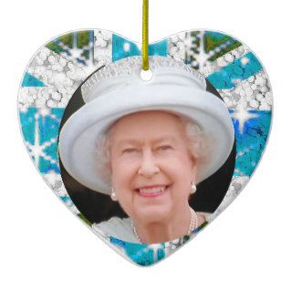 Queen Elizabeth Diamond Jubilee  UK flag Christmas Tree Ornament