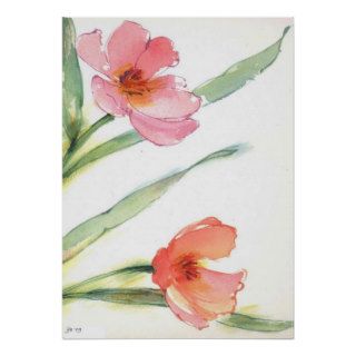 Floral watercolor print