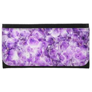 Purple and White Glitter Bling Wallets For Women