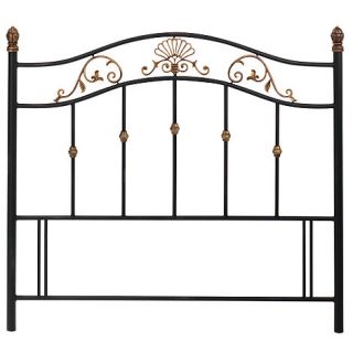 Black angelica antique gold headboard