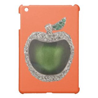 Emerald and Diamonds Jeweled Apple. iPad Mini Cases