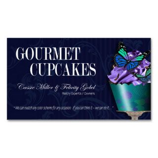 "Gourmet Cupcakes"   Fancy Desserts, Pastries Business Cards