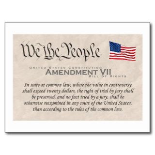 Amendment VII Postcard