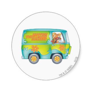 Scooby Doo Airbrush Pose 24 Round Stickers