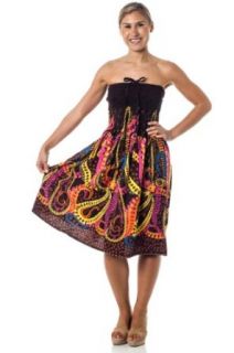 One size fits most Tube Dress/Coverup   Crazy Paisley Black
