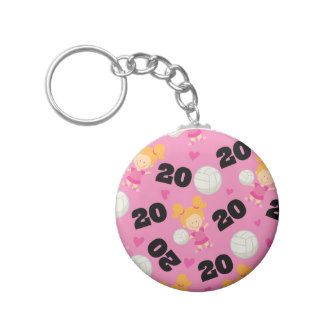 Gift Idea For Girls Volleyball Player Number 20 Key Chains