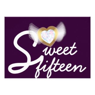 Royal Purple Sweet Fifteen Invitation Customize