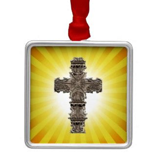Decorative Gold Cross Ornament